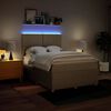 vidaXL Boxspringbett mit Matratze Creme 140x200 cm Stoff