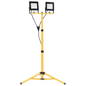 vidaXL LED-Fluter mit Stativ 2x50 W Kaltwei&szlig;