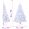 vidaXL Künstlicher Halb-Weihnachtsbaum mit Ständer Weiß 120 cm PVC