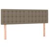 vidaXL Boxspringbett mit Matratze & LED Taupe 140x190 cm Stoff