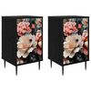 vidaXL Nachttisch BORNE 2 stk. Schwarz Eichen-Optik 36 x 33 x 61 cm