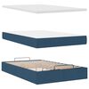 vidaXL Ottoman-Bett mit Matratze Blau 120x190 cm Stoff