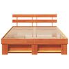 vidaXL Bettrahmen Wachsbraun 160 x 200 cm Massives Kiefernholz