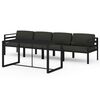 vidaXL 5-tlg. Garten-Lounge-Set mit Kissen Aluminium Anthrazit
