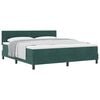 vidaXL Boxspringbett mit Kopfteil Dunkelgr&uuml;n 180 x 200 cm Samt