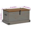 vidaXL Truhe HALDEN Grau 91x48x47 cm Massivholz Kiefer