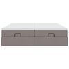vidaXL Ottoman-Bett mit Matratzen Taupe 200x200 cm Stoff
