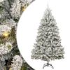 vidaXL K&uuml;nstlicher klappbarer Weihnachtsbaum Gr&uuml;n und Wei&szlig; 270 cm