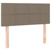 vidaXL Boxspringbett mit Matratze & LED Taupe 90x190 cm Stoff