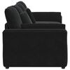 vidaXL Modulares Sofa mit Kissen Schwarz