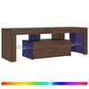 vidaXL TV-Schrank mit LED-Leuchten Braun Eichen-Optik 120x35x40 cm