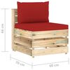 vidaXL 5-tlg. Garten-Lounge-Set mit Kissen Gr&uuml;n Impr&auml;gniertes Holz