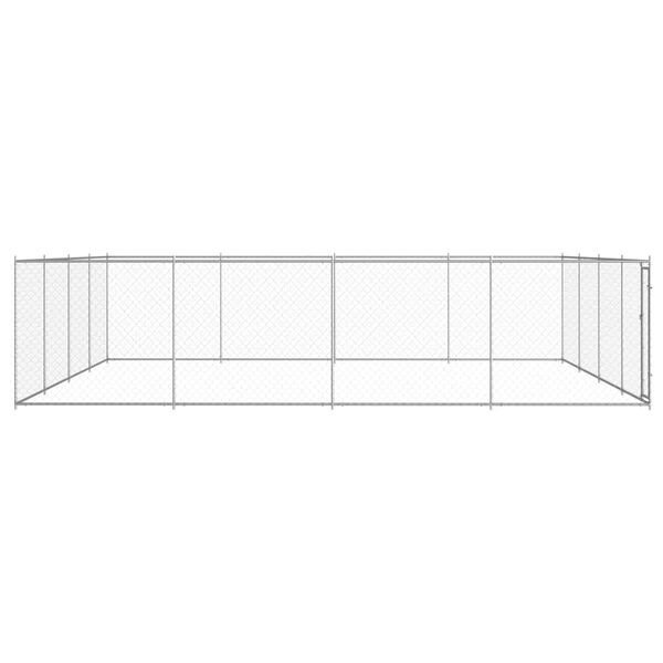 vidaXL Outdoor-Hundezwinger Verzinkter Stahl 760x760x185 cm