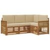 vidaXL Sofagarnituren mit Kissen 4 pcs Massivholz Akazie
