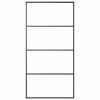 vidaXL Schiebet&uuml;r ESG Glas und Aluminium mattiert 102,5x205 cm Schwarz