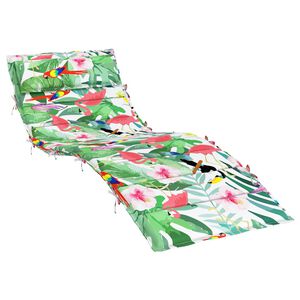 vidaXL Sonnenliegen-Auflage Mehrfarbig 180x60x4 cm Oxford-Gewebe