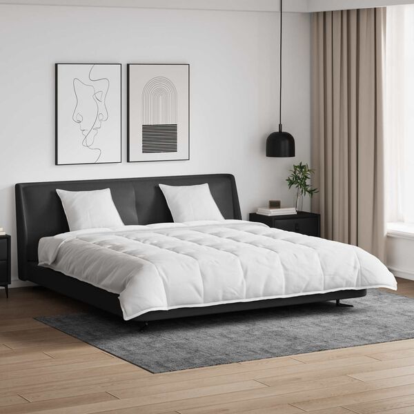 vidaXL Bettdecken Set mit Kissen 3 pcs Wei&szlig; Daunenfeder