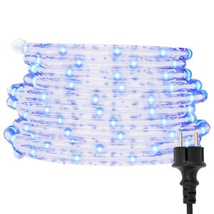 vidaXL Lichtseil mit Seilleuchten Kaltwei&szlig; 100 m PVC