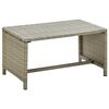 vidaXL 4-tlg. Garten-Lounge-Set mit Auflagen Beige Poly Rattan