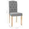 vidaXL Esszimmerst&uuml;hle 2 Stk. Hellgrau Stoff