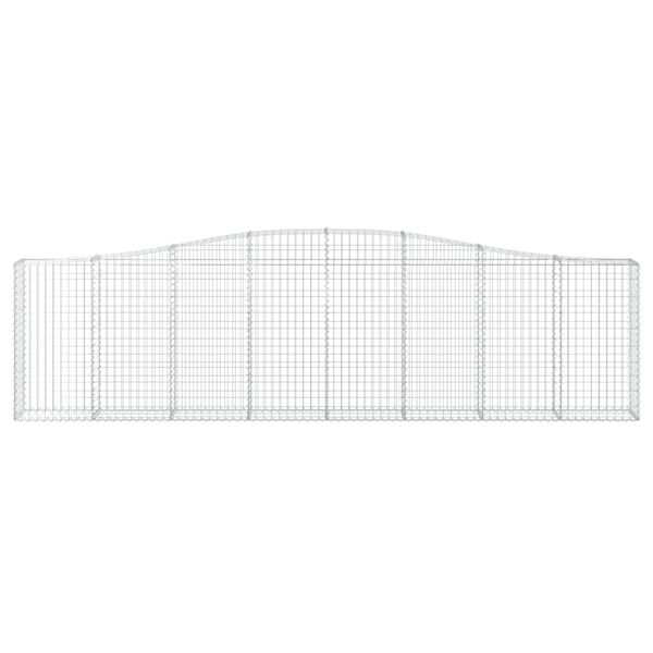 vidaXL Gabionen mit Hochbogen 9 Stk. 400x30x100/120cm Verzinktes Eisen
