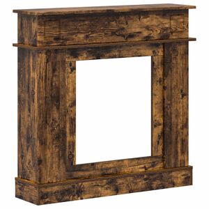 vidaXL Kaminumrandung Raucheiche 102 x 26 x 100 cm Holzwerkstoff