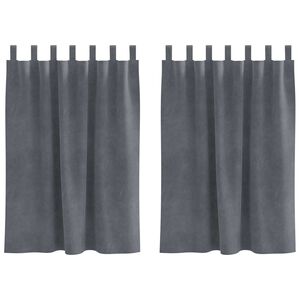 vidaXL Verdunkelungsvorh&auml;nge 2 stk. Hellgrau 140 x 140 cm Samt