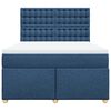 vidaXL Boxspringbett mit Matratze Blau 140x200 cm Stoff