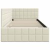 vidaXL Eckbettgestell mit Kopfteil Creme 90 x 190 cm Samt