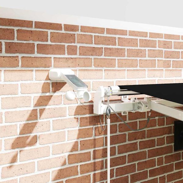 vidaXL Einziehbare Markise Schwarz 450 x 300 cm Polyester und Metall