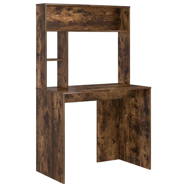 vidaXL Schreibtisch Geräucherte Eiche 91 x 50 x 149 cm Holzwerkstoff