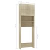 vidaXL Waschmaschinenschrank Sonoma-Eiche 64x25,5x190 cm Holzwerkstoff