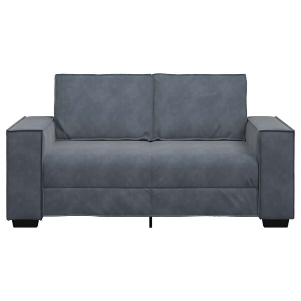 vidaXL 2-Sitzer-Sofa Dunkelgrau 120 cm Samt
