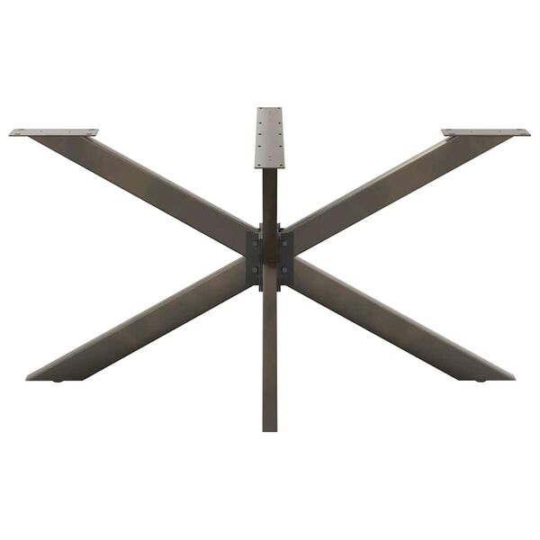 vidaXL Esstischbein in Spinnenform Naturstahl 150x78x(72-73) cm Stahl
