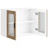 vidaXL K&uuml;chen-H&auml;ngeschrank mit Glast&uuml;r Porto Artisan-Eiche
