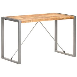 vidaXL Esstisch 120x60x75 cm Raues Mango-Massivholz