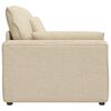 vidaXL Modulares Sofa Endmodul mit Armlehne Kissen Creme 100 cm