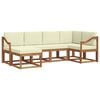 vidaXL Outdoor-Sofagarnitur 6 stk. Natur und Creme