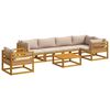 vidaXL Sofa-Set 7 stk. Natur Massivholz Akazie