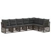 vidaXL Gartensofa-set 7 Stk. Grau Poly-Rattan