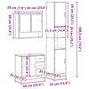 vidaXL 3-tlg. Badm&ouml;bel-Set R&auml;uchereiche Holzwerkstoff