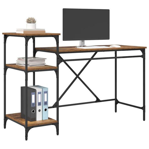 vidaXL Schreibtisch Altholz 135 x 50 x 90 cm Holzwerkstoff