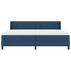 vidaXL Boxspringbett mit Matratze Blau 200 x 200 cm Polyester