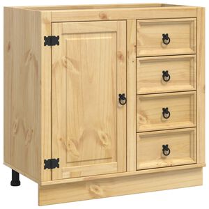 vidaXL Schrank SKI Honigbraun 80 x 46 x 81 cm Massives Kiefernholz