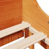 vidaXL Massivholzbett ohne Matratze Wachsbraun 135x190 cm Kiefernholz