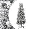 vidaXL Künstlicher Weihnachtsbaum Schlank mit Schnee 120 cm PVC & PE
