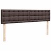 vidaXL Ottoman-Bett mit Matratzen Dunkelbraun 200x200 cm Stoff