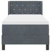 vidaXL Boxspringbett mit Matratze Dunkelgrau 200 x 80 cm Samt