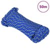 vidaXL Bootsseil Blau 4 mm 50 m Polypropylen
