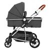 vidaXL 3-in-1-Kinderwagen Dunkelgrau Aluminium